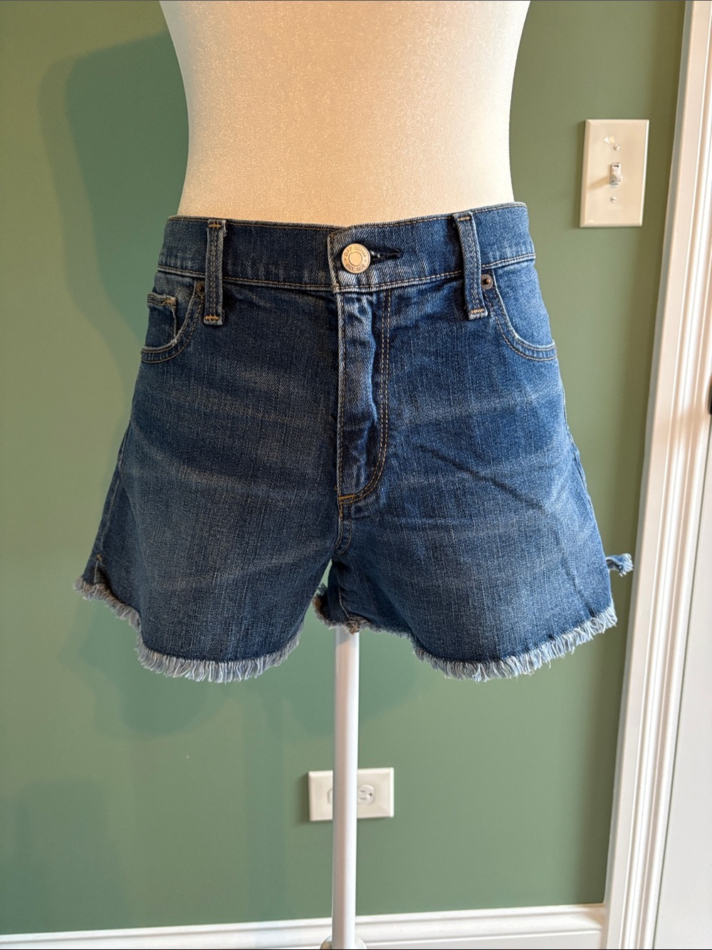 Gap Denim Frayed Hem Women's Shorts - Blue